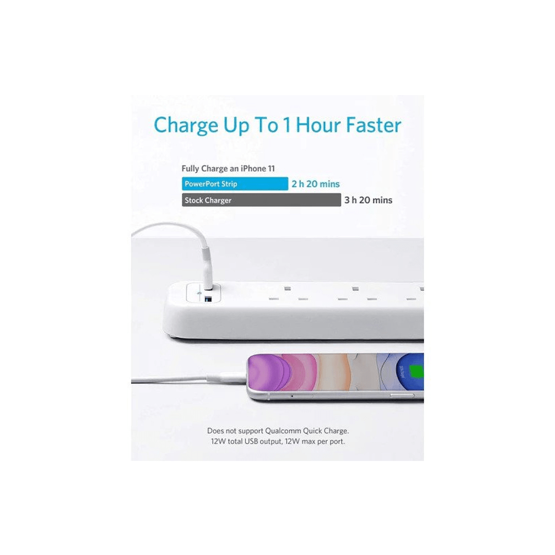 Anker 322 6 in 1 USB Power Strip in Qatar Anker 322 6 in 1 USB Power Strip in Qatar